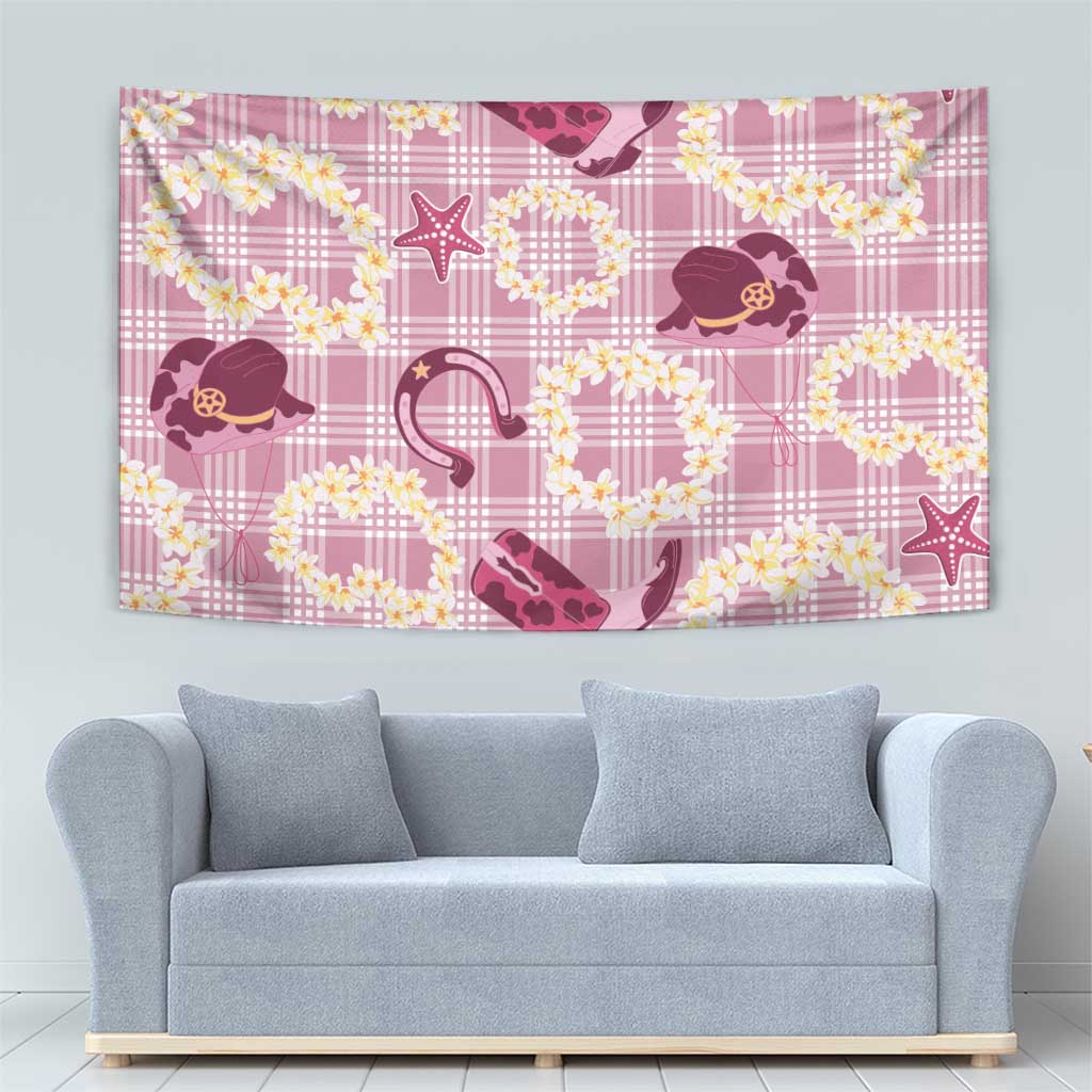 Aloha Hawaii Paniolo Lokelani Rose Palaka Tapestry Coastal Rodeo - Polynesian Pride