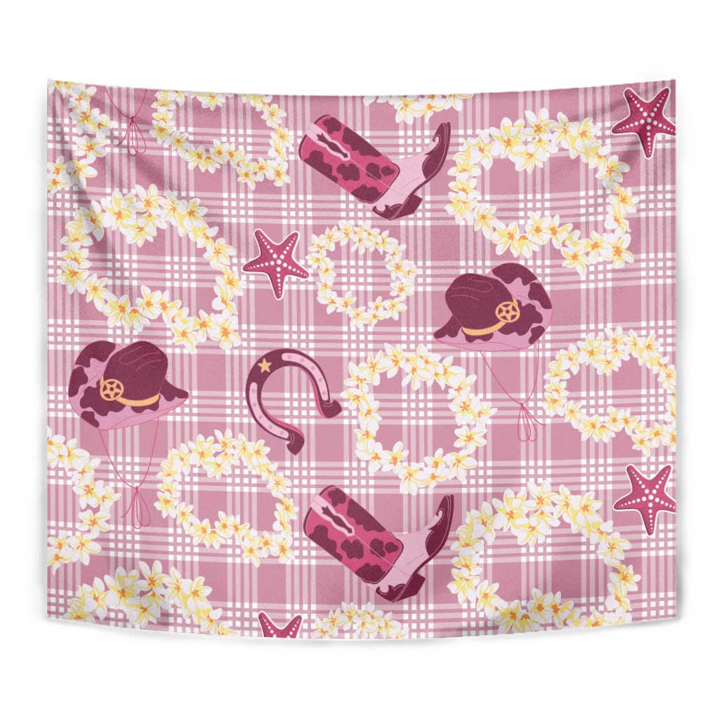 Aloha Hawaii Paniolo Lokelani Rose Palaka Tapestry Coastal Rodeo - Polynesian Pride