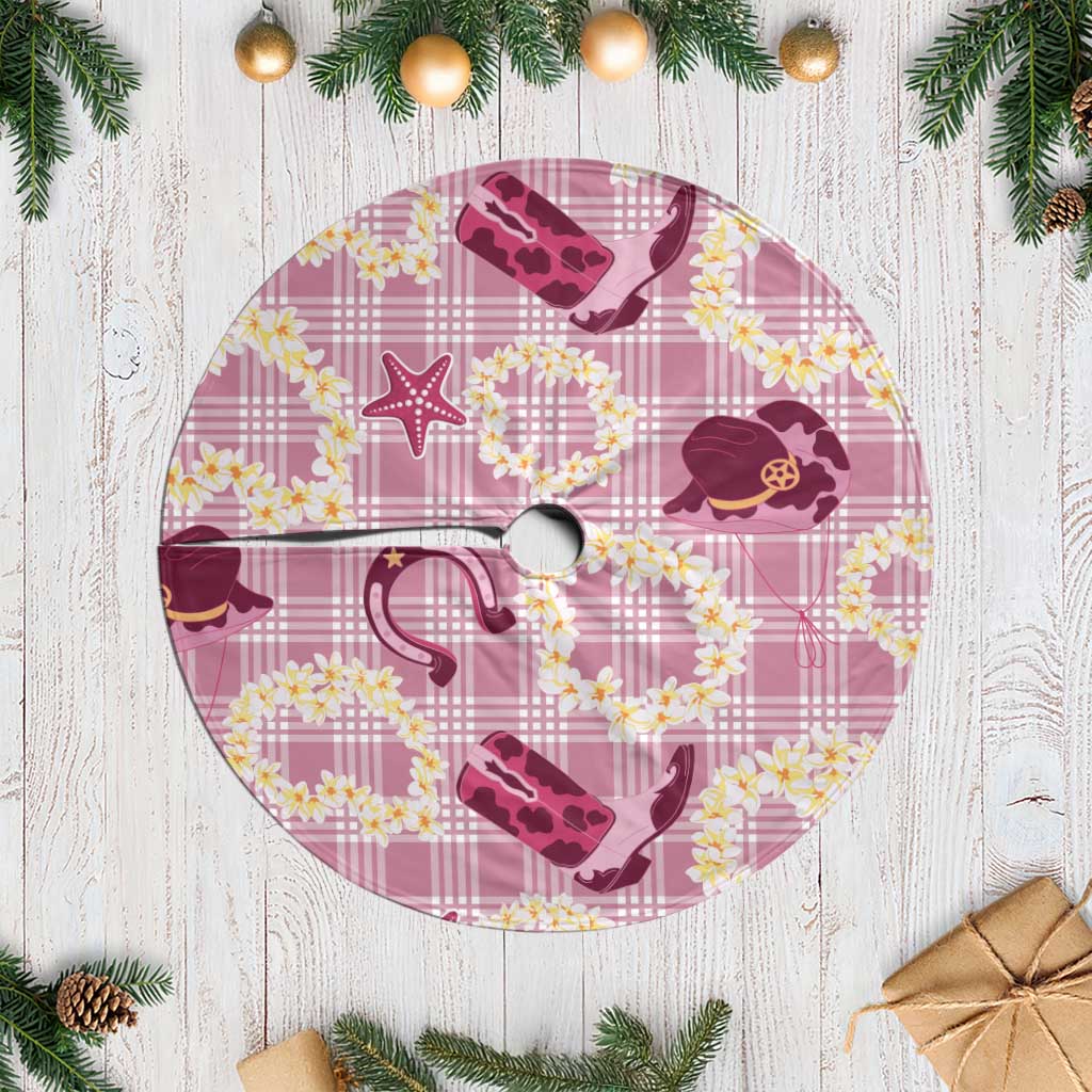Aloha Hawaii Paniolo Lokelani Rose Palaka Tree Skirt Coastal Rodeo LT7 Casual Rose Pink - Polynesian Pride