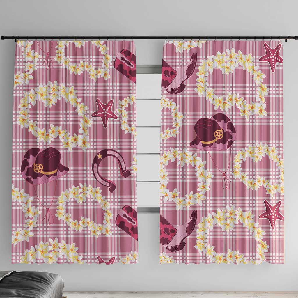 Aloha Hawaii Paniolo Lokelani Rose Palaka Window Curtain Coastal Rodeo - Polynesian Pride