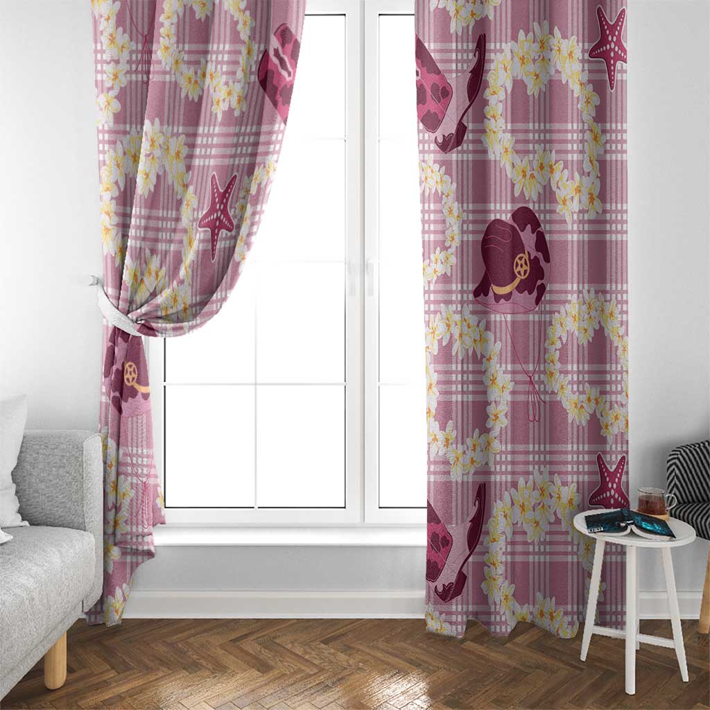 Aloha Hawaii Paniolo Lokelani Rose Palaka Window Curtain Coastal Rodeo - Polynesian Pride