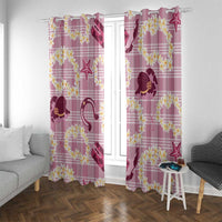 Aloha Hawaii Paniolo Lokelani Rose Palaka Window Curtain Coastal Rodeo - Polynesian Pride