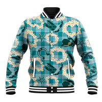 Aloha Hawaii Paniolo Teal Palaka Baseball Jacket Coastal Rodeo LT7 Unisex Teal - Polynesian Pride