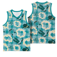 Aloha Hawaii Paniolo Teal Palaka Basketball Jersey Coastal Rodeo LT7 - Polynesian Pride
