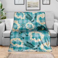 Aloha Hawaii Paniolo Teal Palaka Blanket Coastal Rodeo - Polynesian Pride