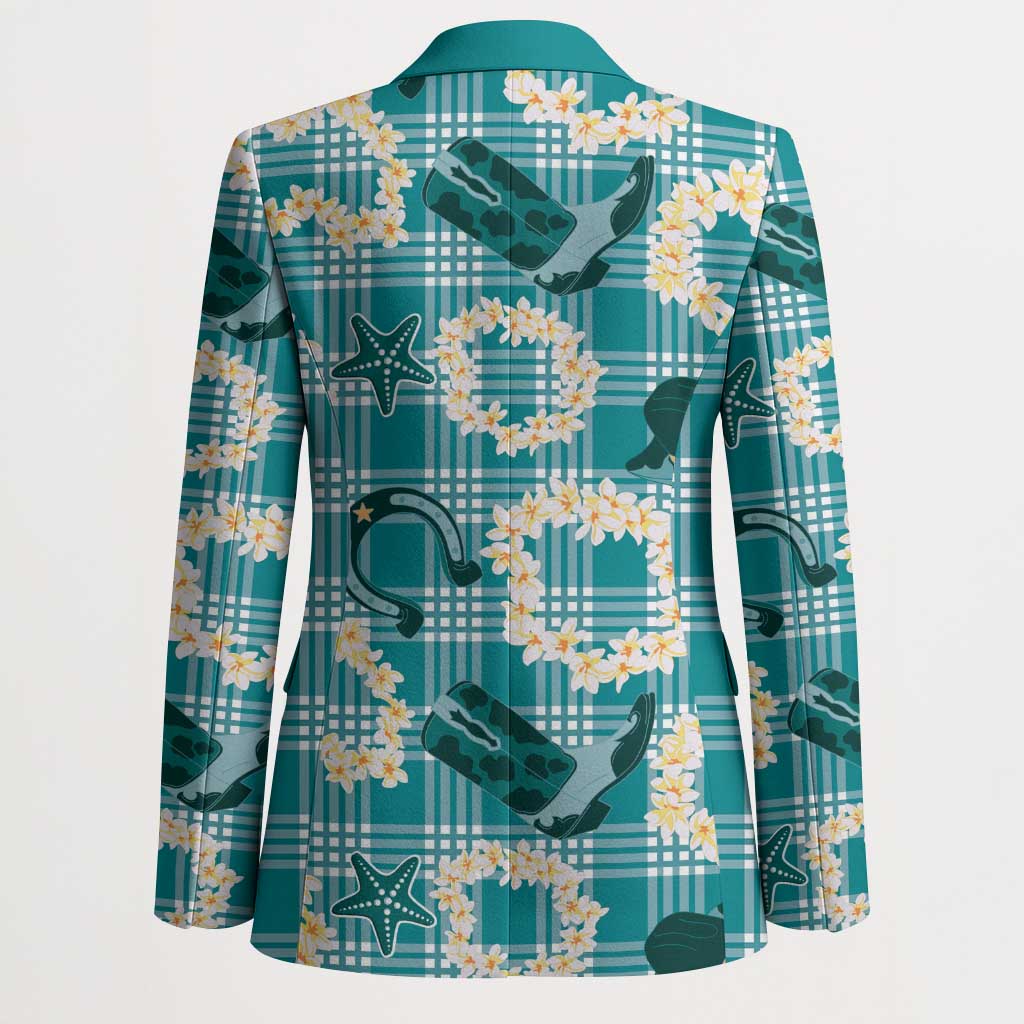 Aloha Hawaii Paniolo Teal Palaka Blazer Coastal Rodeo LT7 - Polynesian Pride