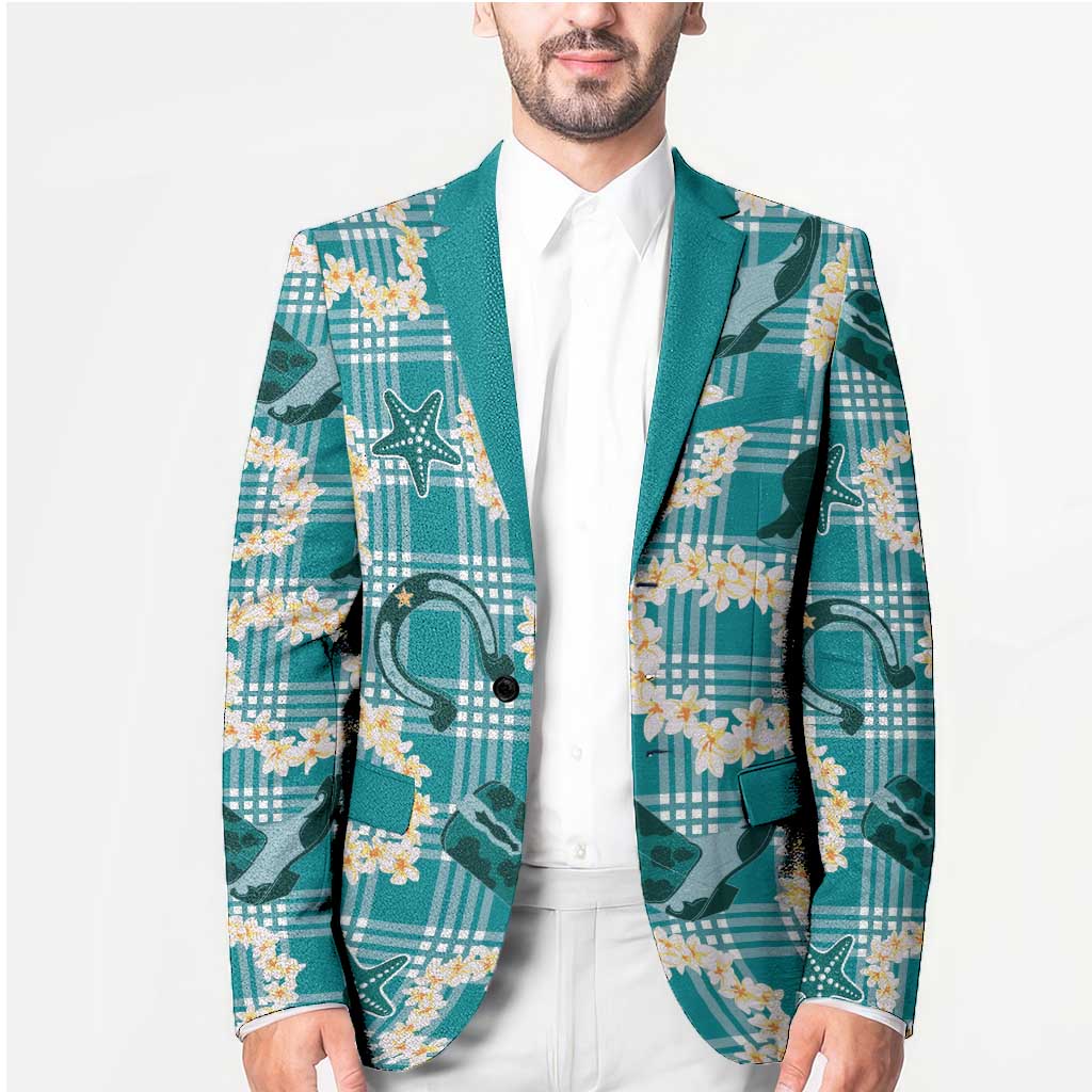 Aloha Hawaii Paniolo Teal Palaka Blazer Coastal Rodeo LT7 - Polynesian Pride