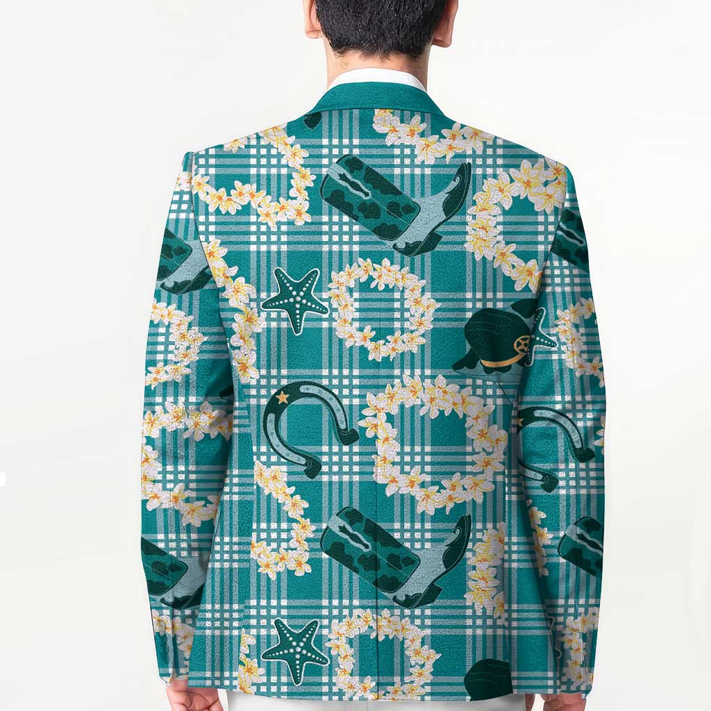 Aloha Hawaii Paniolo Teal Palaka Blazer Coastal Rodeo LT7 - Polynesian Pride
