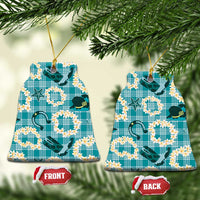 Aloha Hawaii Paniolo Teal Palaka Ceramic Ornament Coastal Rodeo - Polynesian Pride