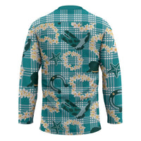 Aloha Hawaii Paniolo Teal Palaka Hockey Jersey Coastal Rodeo - Polynesian Pride