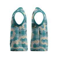 Aloha Hawaii Paniolo Teal Palaka Christmas Knitted V-Neck Vest Coastal Rodeo LT7 - Polynesian Pride