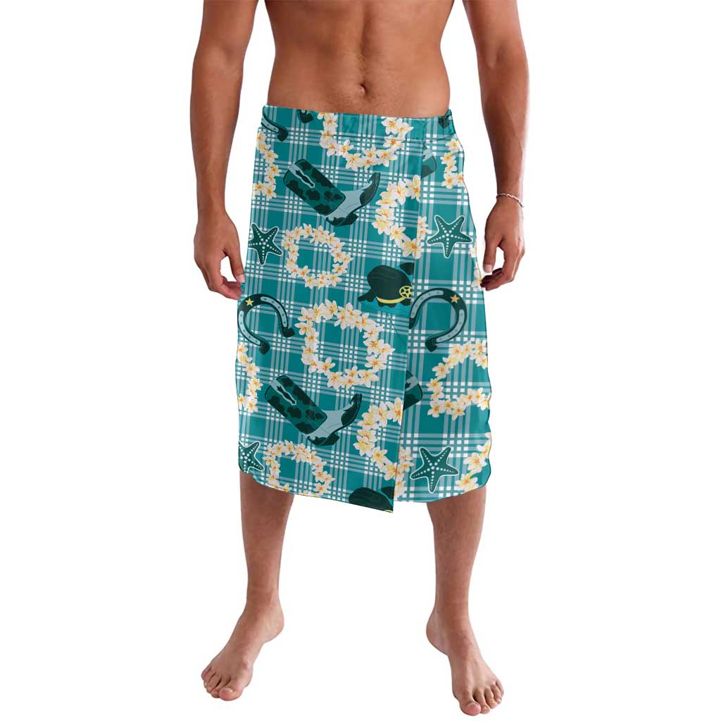 Aloha Hawaii Paniolo Teal Palaka Lavalava Coastal Rodeo - Polynesian Pride