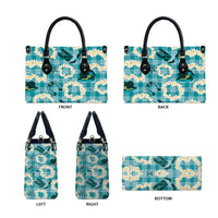 Aloha Hawaii Paniolo Teal Palaka Leather Bag Coastal Rodeo - Polynesian Pride