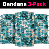 Aloha Hawaii Paniolo Teal Palaka Neck Gaiter Coastal Rodeo - Polynesian Pride