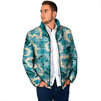 Aloha Hawaii Paniolo Teal Palaka Padded Jacket Coastal Rodeo LT7 - Polynesian Pride