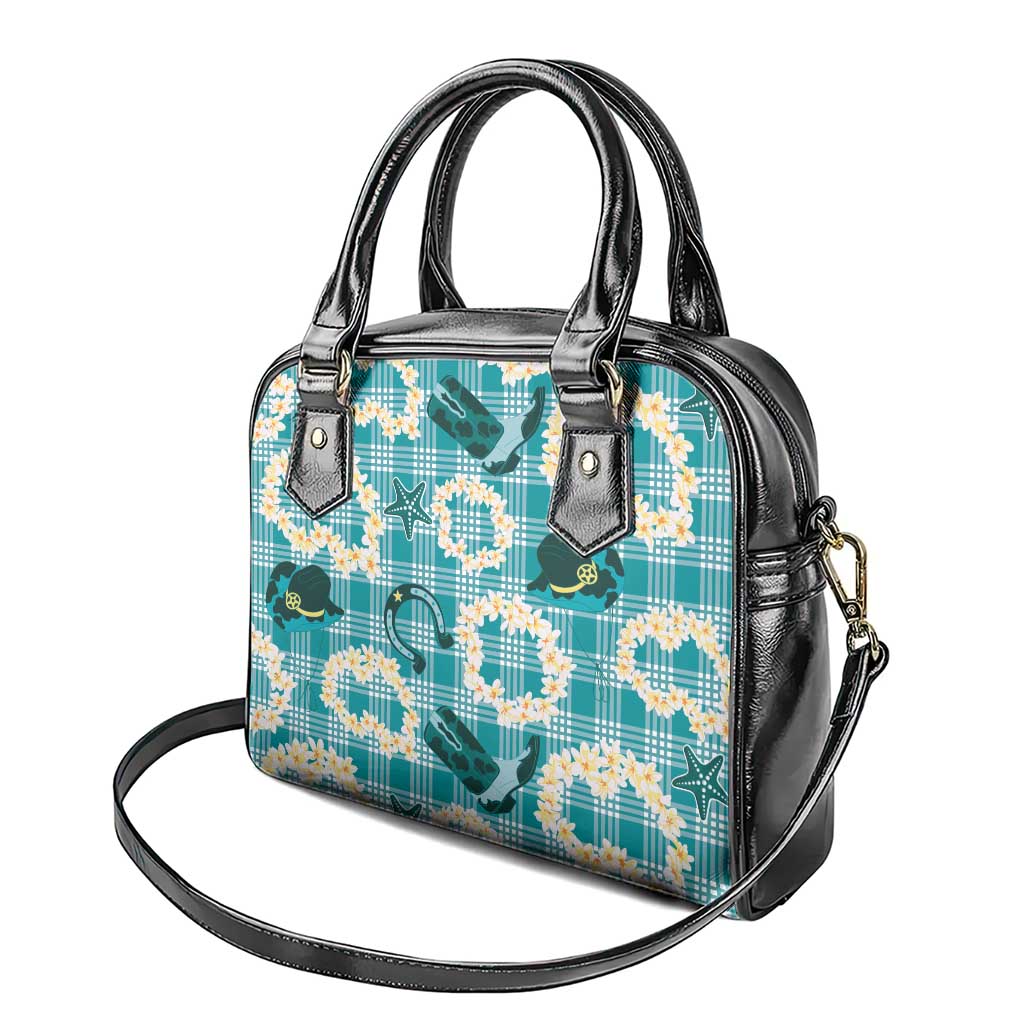 Aloha Hawaii Paniolo Teal Palaka Shoulder Handbag Coastal Rodeo - Polynesian Pride