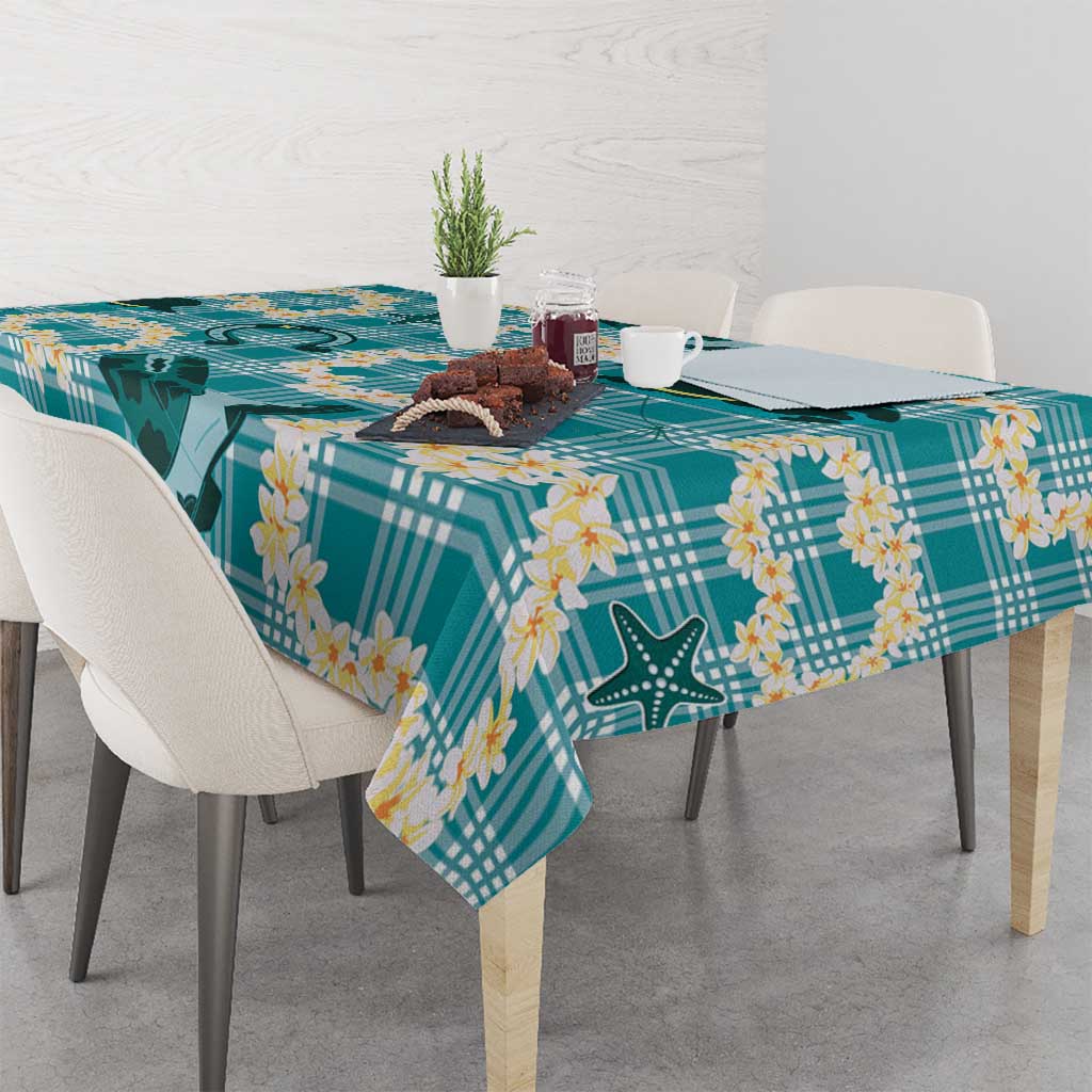 Aloha Hawaii Paniolo Teal Palaka Tablecloth Coastal Rodeo LT7 - Polynesian Pride