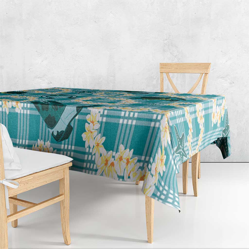 Aloha Hawaii Paniolo Teal Palaka Tablecloth Coastal Rodeo LT7 - Polynesian Pride