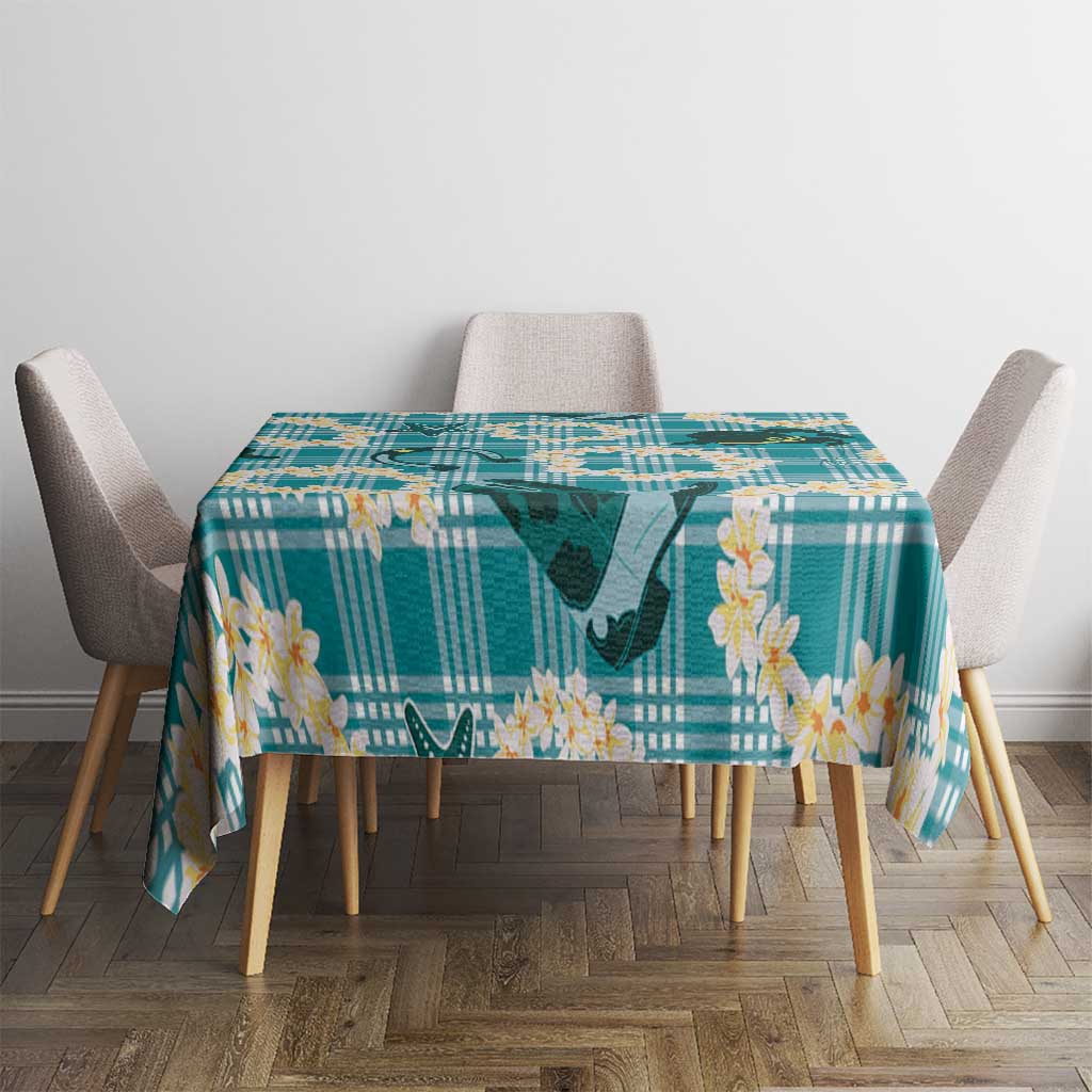 Aloha Hawaii Paniolo Teal Palaka Tablecloth Coastal Rodeo LT7 - Polynesian Pride