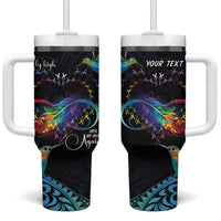 Polynesian Cancers Awareness Tumbler With Handle Hummingbird - Fly High Until We Meet Again