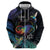 Polynesian Cancers Awareness Zip Hoodie Hummingbird - Fly High Until We Meet Again