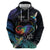 Polynesian Cancers Awareness Zip Hoodie Hummingbird - Fly High Until We Meet Again