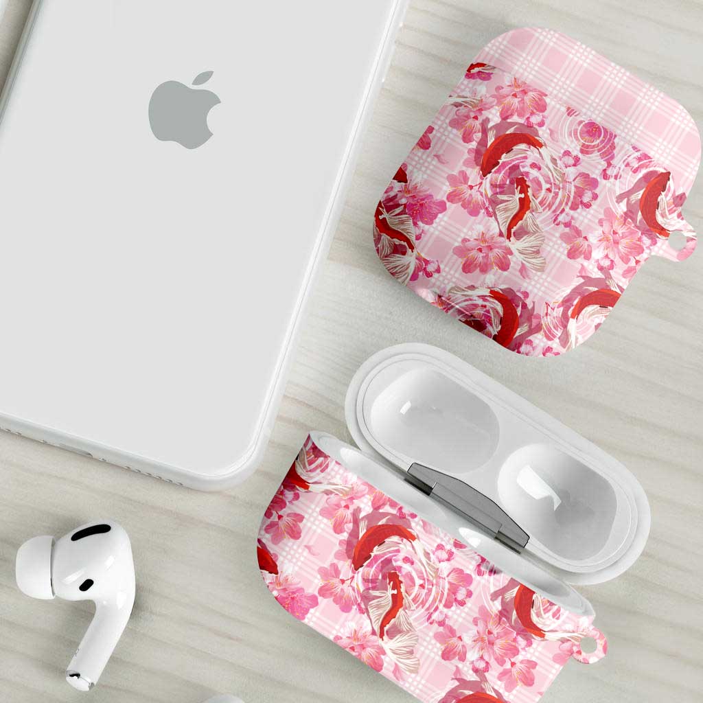 Pink Palaka Hawaii Aloha AirPods Case Koi Pond Mix Sakura LT7 - Polynesian Pride