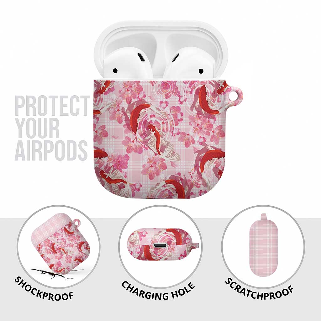 Pink Palaka Hawaii Aloha AirPods Case Koi Pond Mix Sakura LT7 - Polynesian Pride
