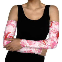 Pink Palaka Hawaii Aloha Arm Sleeves Koi Pond Mix Sakura LT7 - Polynesian Pride
