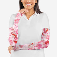 Pink Palaka Hawaii Aloha Arm Sleeves Koi Pond Mix Sakura LT7 - Polynesian Pride