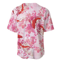 Pink Palaka Hawaii Aloha Baseball Jersey Koi Pond Mix Sakura - Polynesian Pride