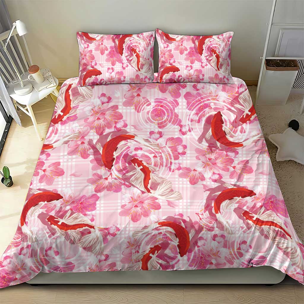 Pink Palaka Hawaii Aloha Bedding Set Koi Pond Mix Sakura - Polynesian Pride