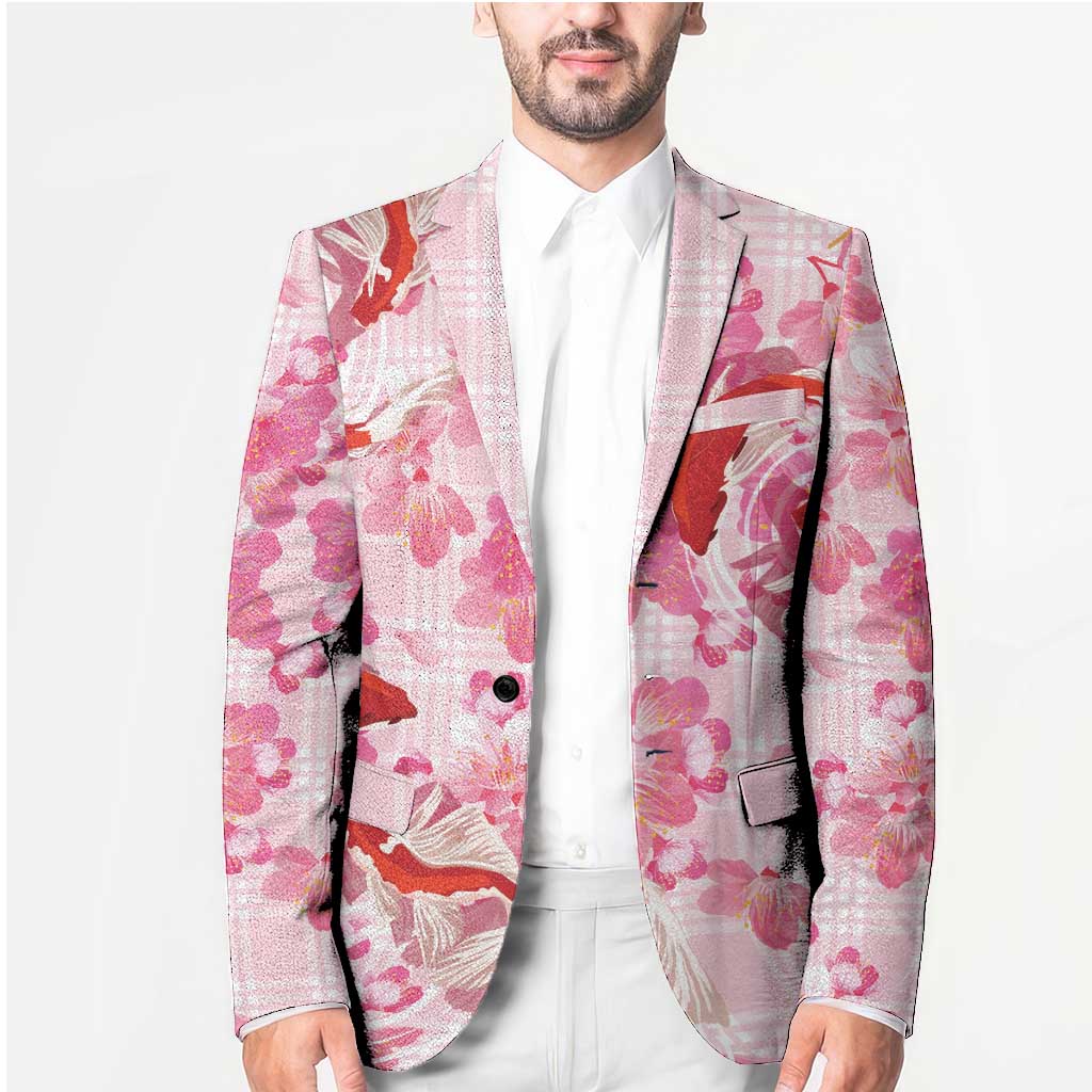 Pink Palaka Hawaii Aloha Blazer Koi Pond Mix Sakura - Polynesian Pride