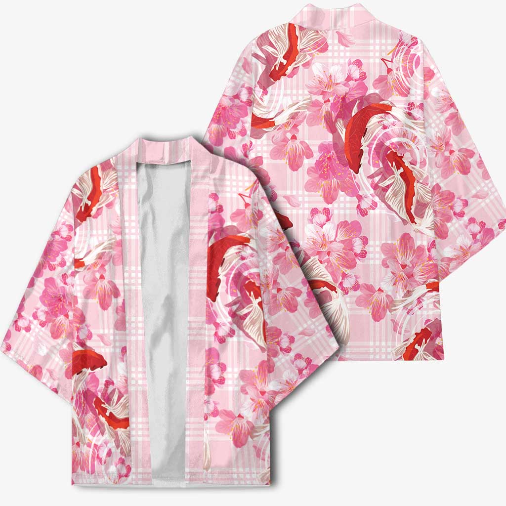 Pink Palaka Hawaii Aloha Kimono Koi Pond Mix Sakura - Polynesian Pride