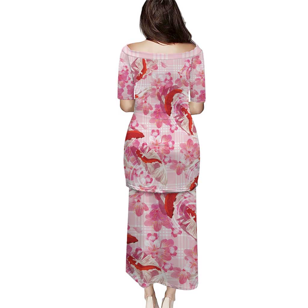 Pink Palaka Hawaii Aloha Puletasi Koi Pond Mix Sakura - Polynesian Pride