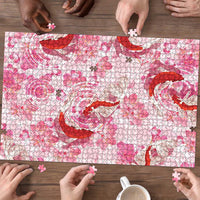 Pink Palaka Hawaii Aloha Puzzle Koi Pond Mix Sakura LT7 - Polynesian Pride