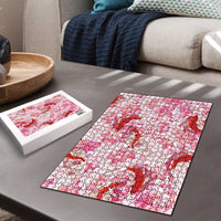 Pink Palaka Hawaii Aloha Puzzle Koi Pond Mix Sakura LT7 - Polynesian Pride