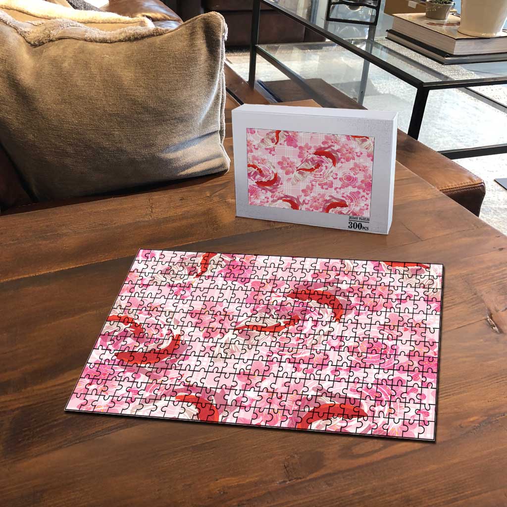 Pink Palaka Hawaii Aloha Puzzle Koi Pond Mix Sakura LT7 - Polynesian Pride