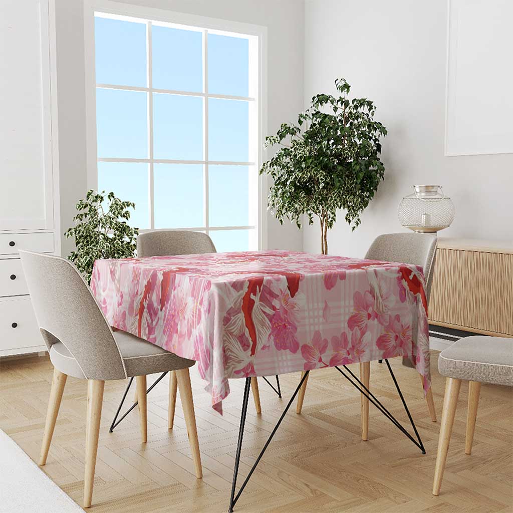 Pink Palaka Hawaii Aloha Tablecloth Koi Pond Mix Sakura LT7 - Polynesian Pride
