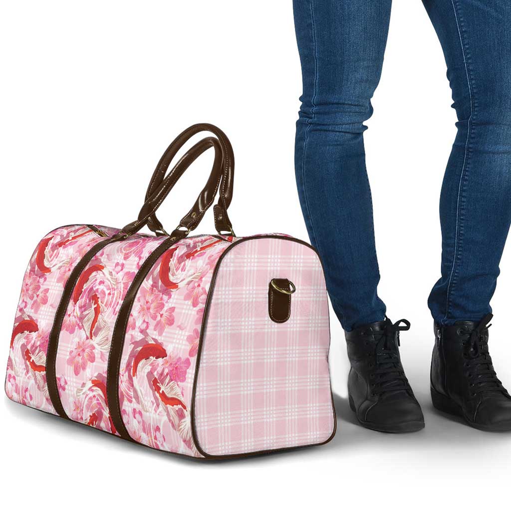 Pink Palaka Hawaii Aloha Travel Bag Koi Pond Mix Sakura LT7 - Polynesian Pride