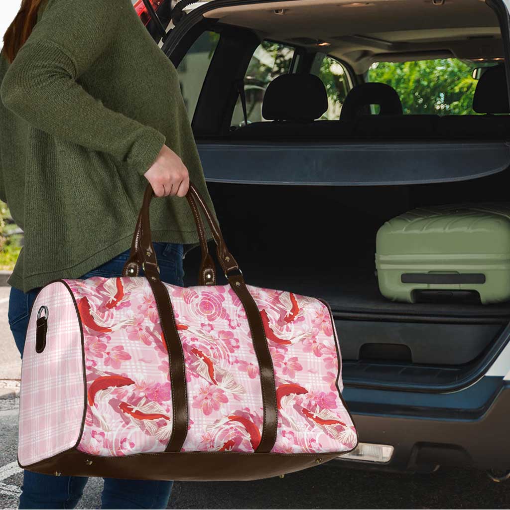 Pink Palaka Hawaii Aloha Travel Bag Koi Pond Mix Sakura LT7 - Polynesian Pride