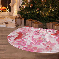 Pink Palaka Hawaii Aloha Tree Skirt Koi Pond Mix Sakura - Polynesian Pride