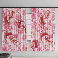 Pink Palaka Hawaii Aloha Window Curtain Koi Pond Mix Sakura - Polynesian Pride