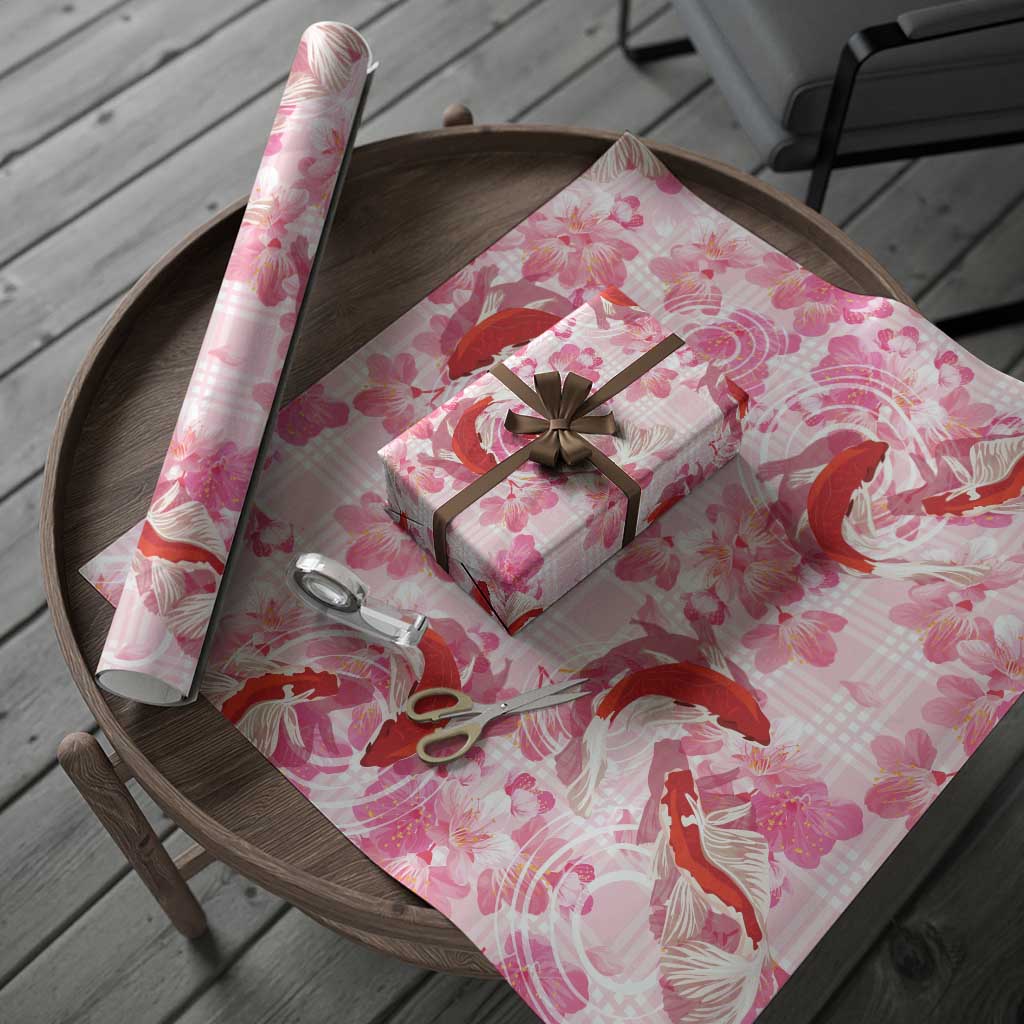 Pink Palaka Hawaii Aloha Wrapping Paper Koi Pond Mix Sakura LT7 - Polynesian Pride