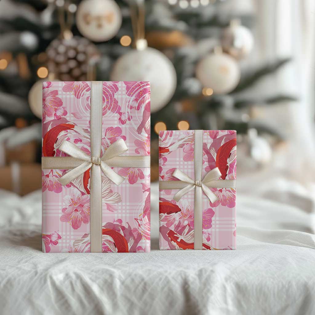 Pink Palaka Hawaii Aloha Wrapping Paper Koi Pond Mix Sakura LT7 - Polynesian Pride