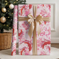 Pink Palaka Hawaii Aloha Wrapping Paper Koi Pond Mix Sakura LT7 - Polynesian Pride