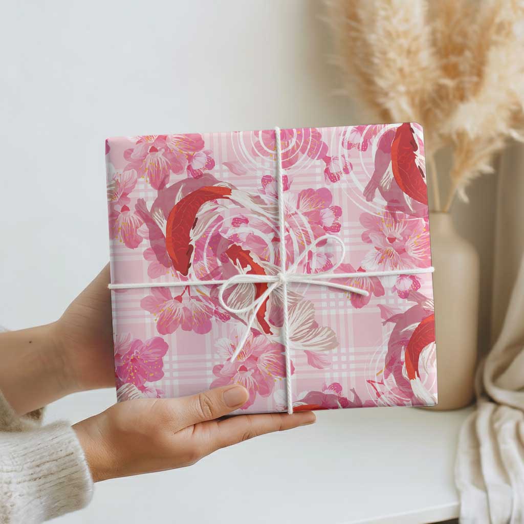 Pink Palaka Hawaii Aloha Wrapping Paper Koi Pond Mix Sakura LT7 - Polynesian Pride