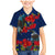 New Zealand Family Matching Mermaid Dress and Hawaiian Shirt Tui Couple with Pohutukawa LT7 Son's Shirt Blue - Polynesian Pride