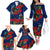 New Zealand Family Matching Off Shoulder Long Sleeve Dress and Hawaiian Shirt Tui Couple with Pohutukawa LT7 - Polynesian Pride