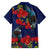 New Zealand Family Matching Off Shoulder Long Sleeve Dress and Hawaiian Shirt Tui Couple with Pohutukawa LT7 - Polynesian Pride